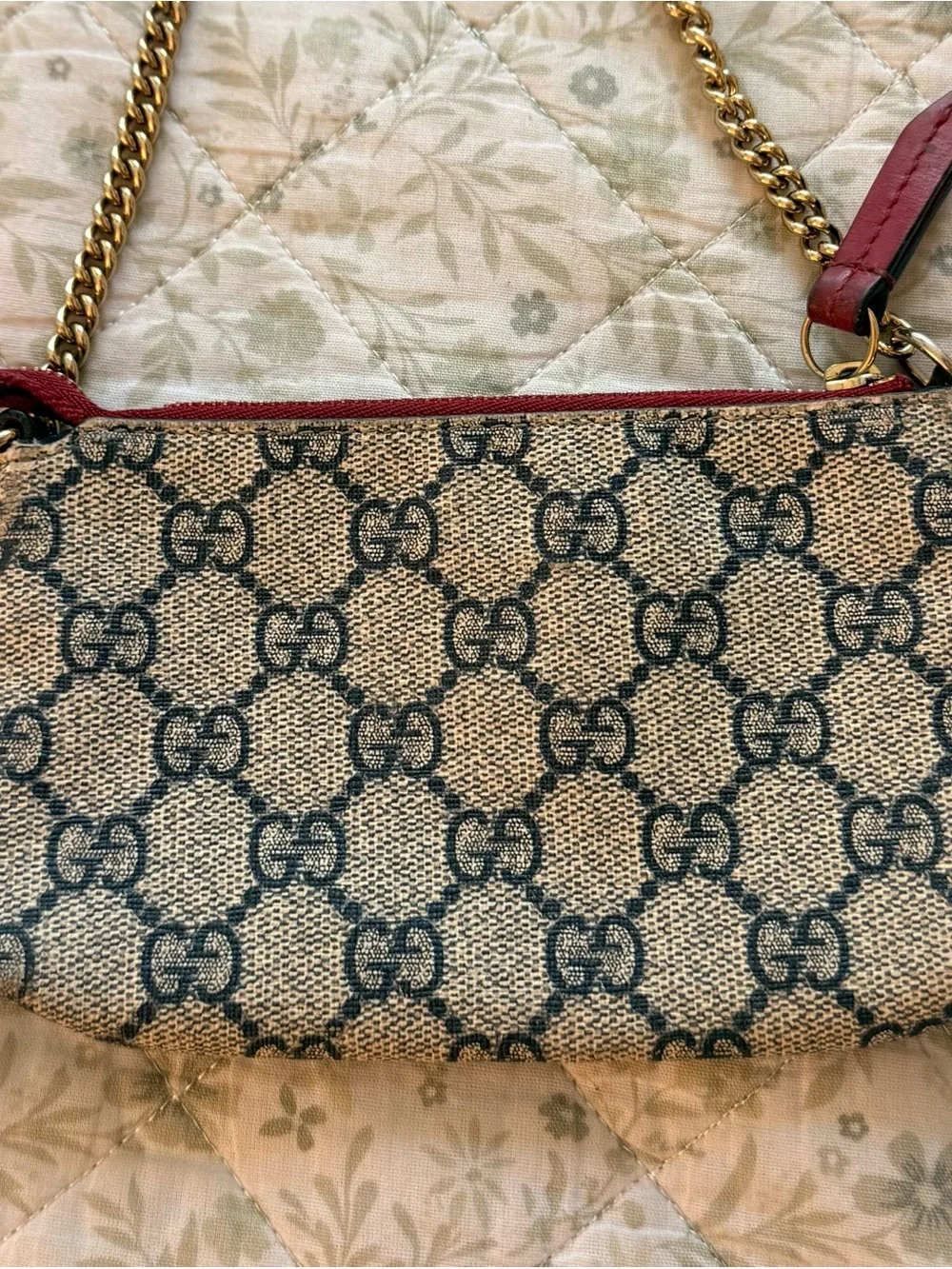 Gucci GG monogram mini chain bag